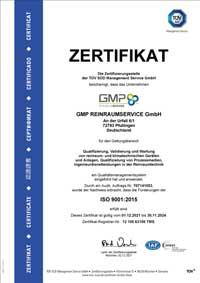 TÜV SÜD Zertifikat ISO 9001-2015